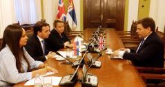 1 June 2018 Deputy Speaker Marinkovic in meeting with UK MP Andrew Bridgen